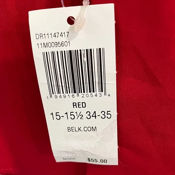 Madison Men's Red Dynamic Cooling Dress Shirt Extra Slim - Picture 3 of 5